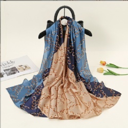 Sun-protective shawl and long silk scarf180-90cm